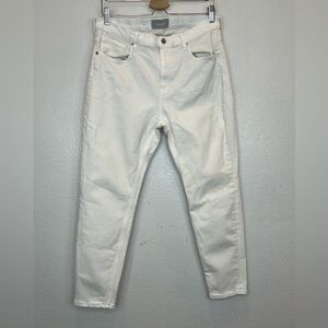 Everlane Women's Size 32 Regular White Denim Straight Ankle Leg Casual Jeans